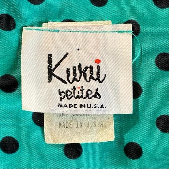 Vintage Kwai 80’s Polka Dot Blazer w/Ascot - Picture 2 of 8